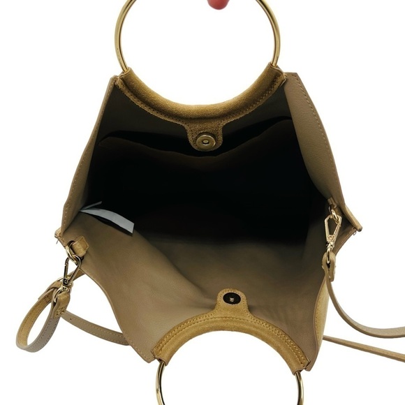 BANANA REPUBLIC WOMENS TAN SYNTHETIC LEATHER BAG - Picture 11 of 12